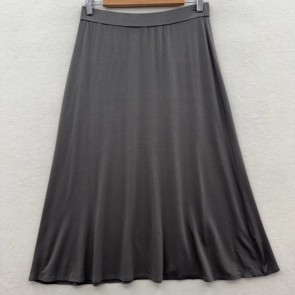 Eileen Fisher Women’s Small Petite Midi Knit Viscose Skirt Brown